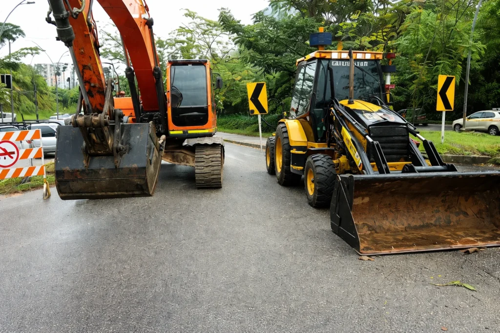 Foto maquinaria pesada inicia obras via floridablanca bucaramanga