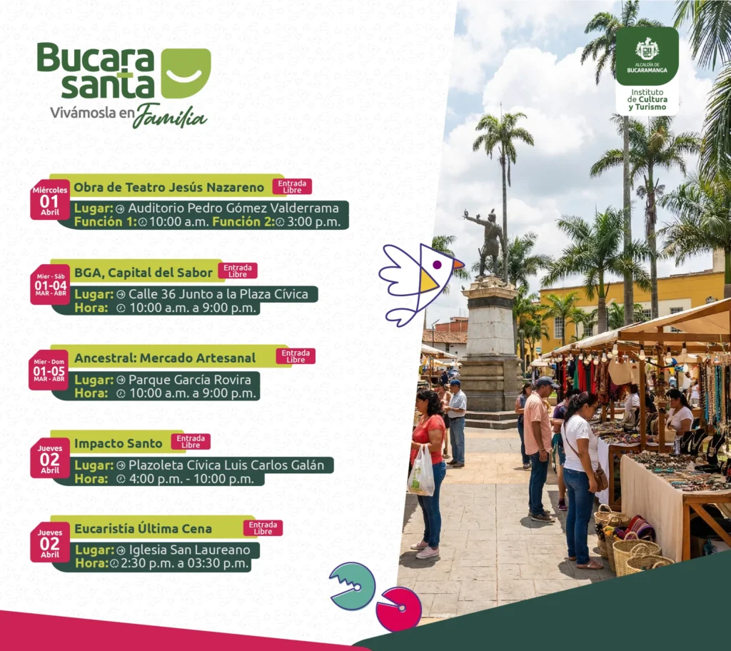 BucaraSanta 2026: agenda cultural, gastronómica y espiritual para vivir en Bucaramanga