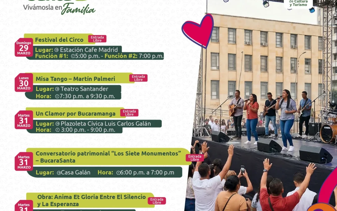 BucaraSanta 2026: programación cultural y artística para disfrutar en familia